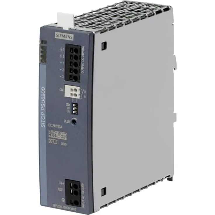 Siemens 6EP33347SB003AX0 SITOP PSU6200 Netzteil 24 V, 10 A, 240 W, 1 Ausgang, kompakte Bauweise mit hohem Wirkungsgrad