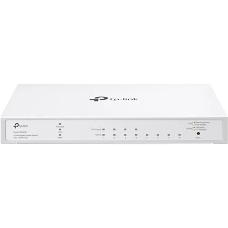 TP-Link Festa Festa FS308GP 8-Port Gigabit Switch, 4× Gigabit 802.3af/at PoE+ Ports, 62W Gesamt-PoE-Budget, Kostenlose Cloud-Verwaltung, Für Unternehmen