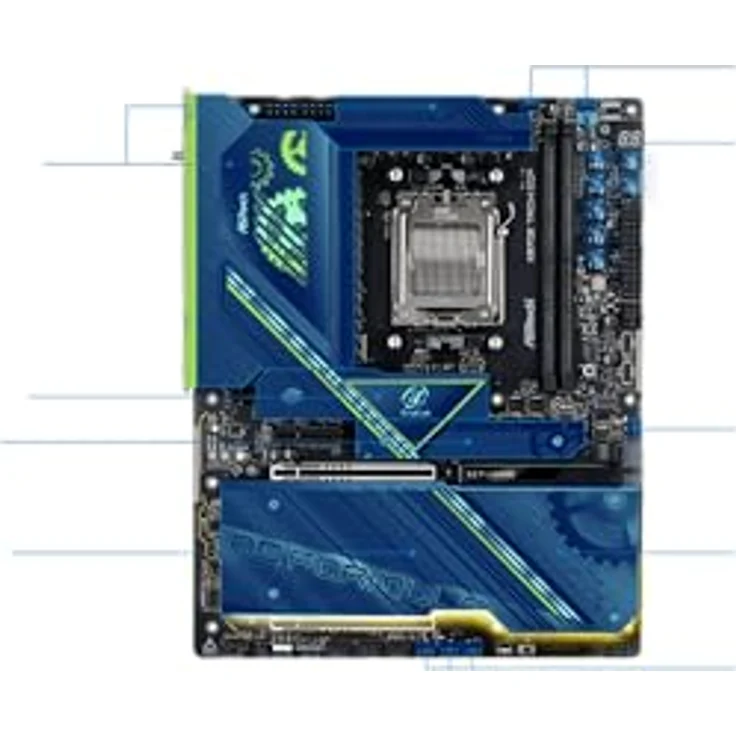 AsRock X870E Taichi OCF, AM5 ATX Mainboard mit HDMI/USB-C, DDR5 Unterstützung, integriertes WLAN (Wi-Fi 7), 10.400 MT/s – Bild 4