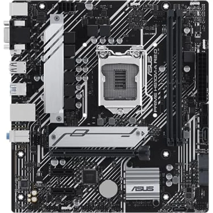ASUS Prime H510M-A R2.0 Mainboard Sockel Intel LGA1200 (Intel H470 Chipsatz, mATX, DDR4, USB 3.2 Gen 1, M.2, 1Gb Ethernet, Aura Sync) – Bild 2