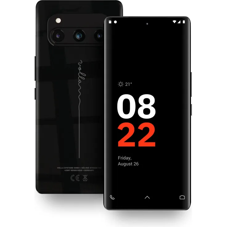 Volla Volla Phone Quintus Smartphone, 17,30 cm DUAL Curved AmoLED Display, 50 Megapixel Kamera