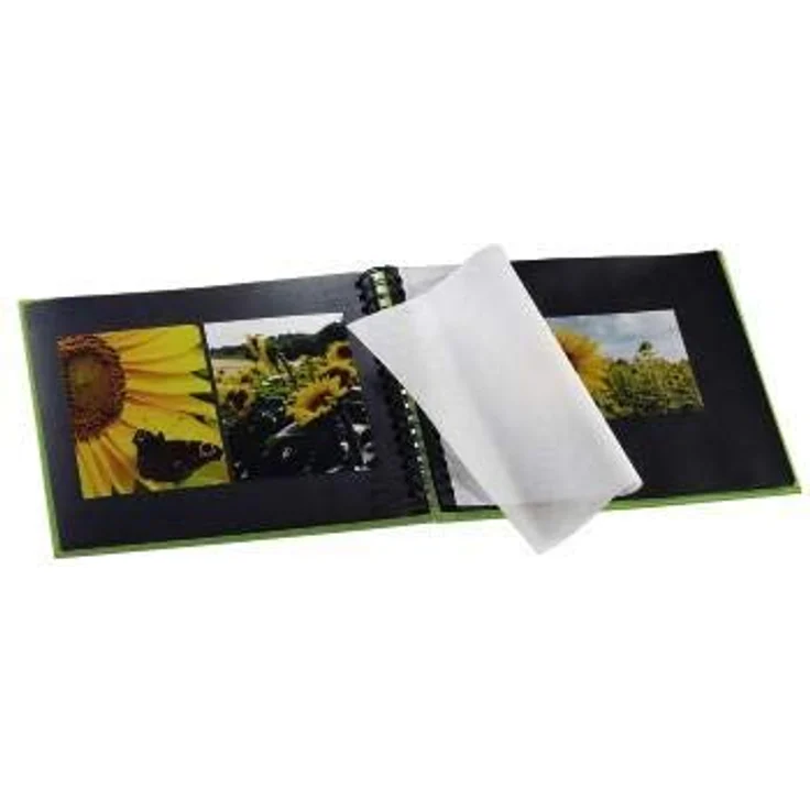 Hama Fotoalbum, 28 x 24 cm, 50 schwarze Seiten, 25 Blatt, mit Ausschnitt für Bildeinschub, Fotobuch apfelgrün - Preisvergleich – Bild 2