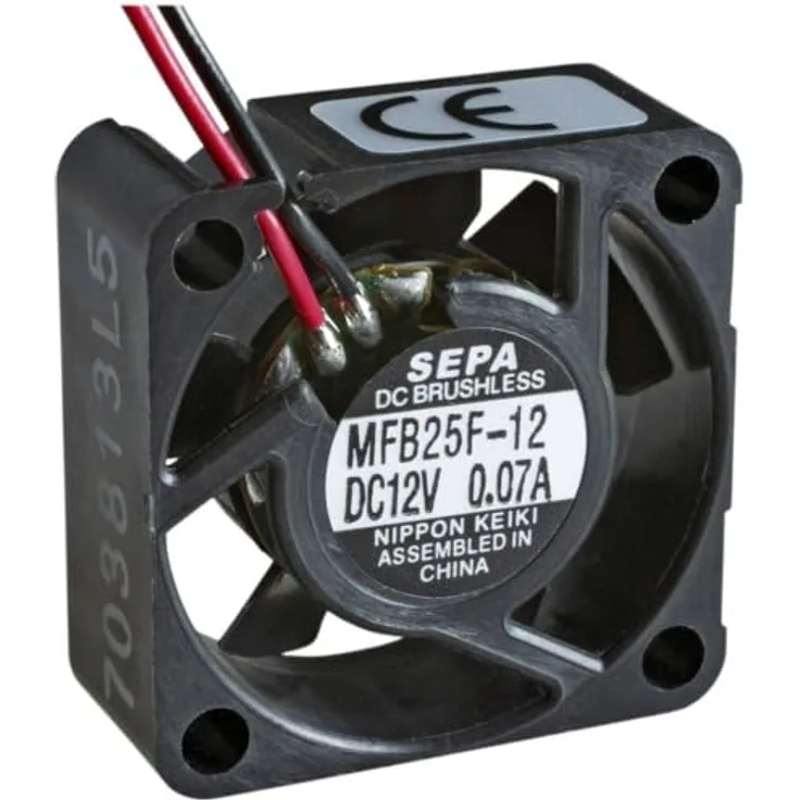SEPA MFB25F12 Axialventilator 12V/DC 4.2m³/h (LxBxH) 25x25x10mm, Gehäuselüfter