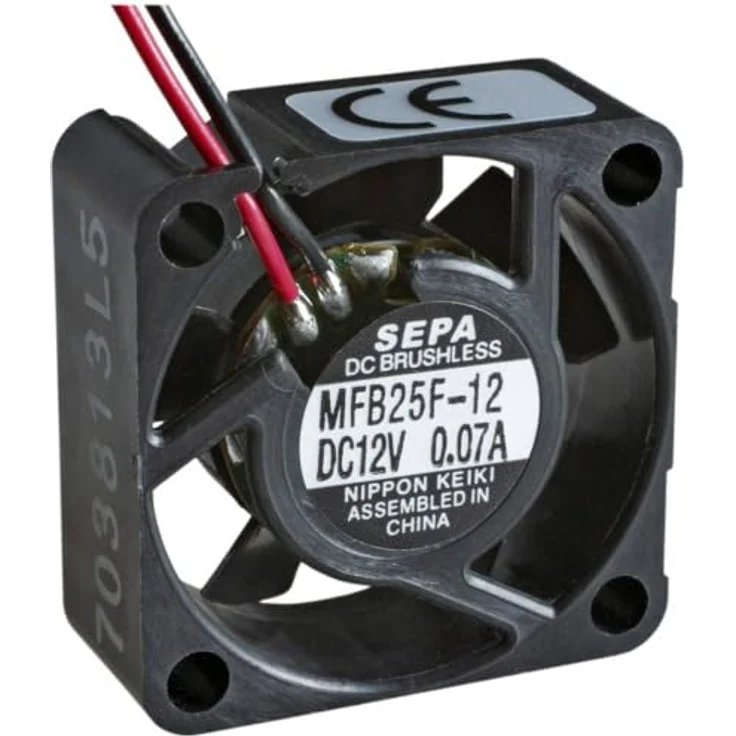 SEPA MFB25F12 Axialventilator 12V/DC 4.2m³/h (LxBxH) 25x25x10mm, Gehäuselüfter – Bild 1