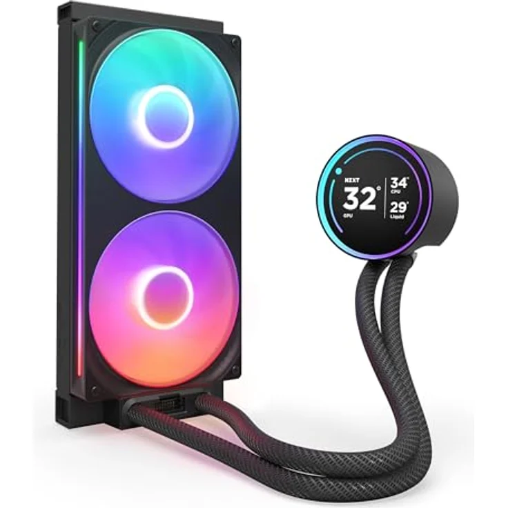 NZXT Kraken Elite 280 RGB AIO CPU-Flüssigkeitskühler - Schwarz, Turbine Pump, 2.72“ IPS LCD, RGB Core Lüfter – Bild 4