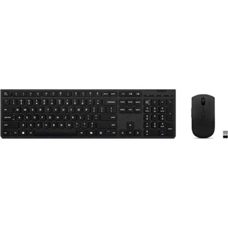 Lenovo Professional Wireless Rechargeable Combo Keyboard and Mouse, Deutsche Tastatur mit Scheren-Schaltern, grau, umweltfreundlich – Bild 7