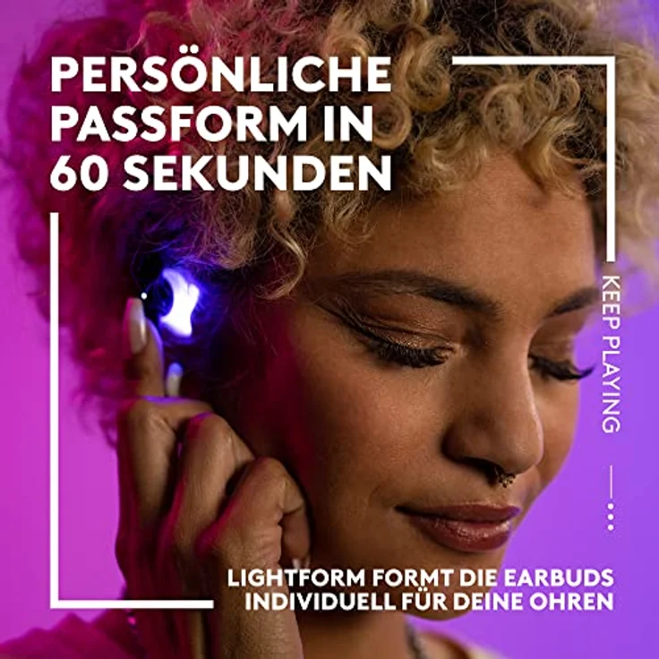 Logitech G FITS True Wireless Gaming Earbuds, individuell zugeschnittene Passform, LIGHTSPEED + Bluetooth, vier Beamforming-Mikrofone, PC, Mac, PS5, PS4, Mobile, Nintendo Switch - Weiß – Bild 3