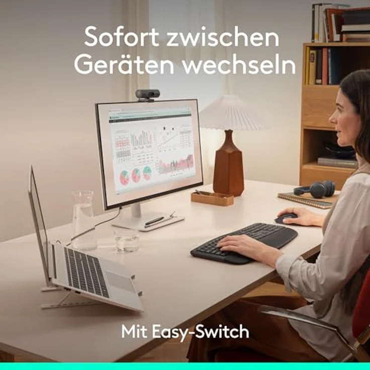 LOGITECH Signature Comfort Plus MK880, kabelloses Maus- und Tastaturset mit ergonomischer Handballenauflage, SmartWheel und bis zu 36 Monate Akkulaufzeit, Graphite – Bild 9