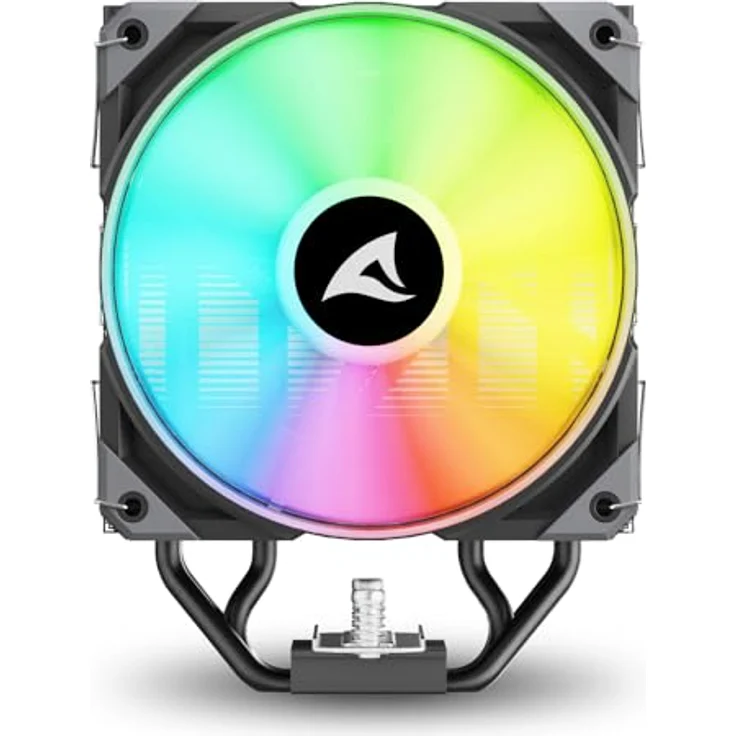 Sharkoon A40 RGB Black Air Cooler, CPU Kühler mit 121,55 m³/h Luftstrom und variabler Lüftergeschwindigkeit, Schwarz – Bild 5