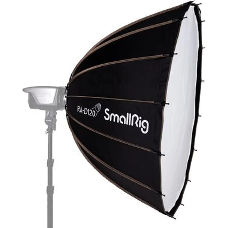 SmallRig 4140 RA D120 Parabolic Softbox, Softbox mit Schnellspannvorrichtung, 16-seitige Form, doppelt gefüttertes Oxford-Gewebe, 1190 x 710 mm, 2590 g
