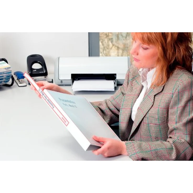 LEITZ Präsentationsordner Esselte Ringbuch Präsentation 4Ri 49704 Rückenbreite: 63 mm, 4 Ringe, D-Mechanik, Graupappe weiß – Bild 7