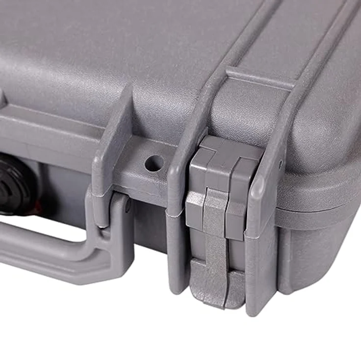 PELI 1170 Professioneller Kamerakoffer für Optimalen Schutz, IP67 Wasser- und Staubdicht, 3L Volumen, Hergestellt in den USA, Mit Schaumstoffeinlage (Anpassbar), Silber – Bild 9