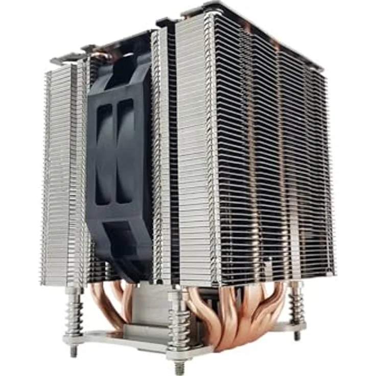 Dynatron A49 CPU Kühler für AMD AM4/AM5, 130 mm, Aluminium, schwarz/silber, leise, 4 Heatpipes, bis 175 Watt TDP – Bild 2
