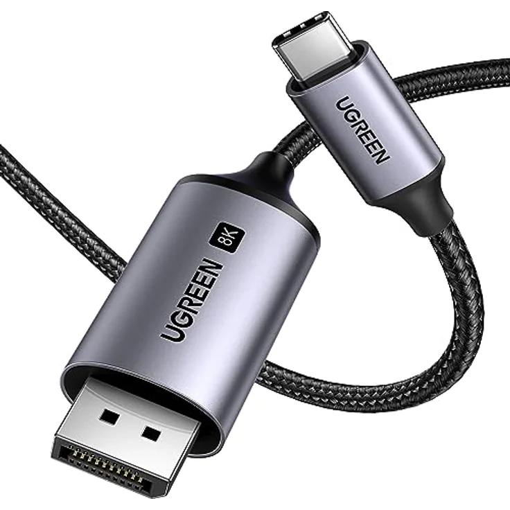 UGREEN USB C auf DisplayPort 1.4 Kabel 8K 60Hz 30Hz 4K 240Hz 144Hz HDR VRR Thunderbolt 4 3 DP1.4 Kabel, 3M, kompatibel mit iPhone 15 MacBook Pro Air M1 M2 iPad Pro Air 5 Surface Pro 8 Galaxy S23 – Bild 1