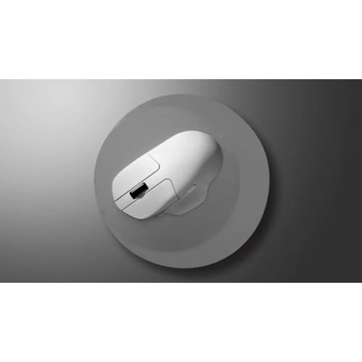 Keychron M7 Kabellose Computermaus, 26K DPI Optische Maus, 2.4 GHz/Bluetooth/Kabelgebunden mit Makrotaste 63g Leichtgewicht, Ergonomisch, Bis zu 70 Stunden Arbeitszeit für macOS/Windows - Weiß – Bild 5