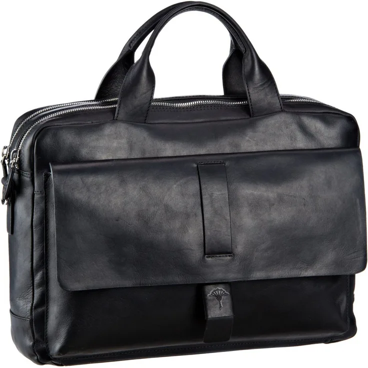 JOOP! Aktentasche Loreto Pandion BriefBag MHZ, aus edlem Fettleder, für Laptops bis 33x20x3 cm, schwarz