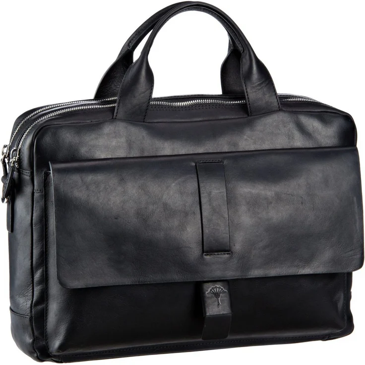 JOOP! Aktentasche Loreto Pandion BriefBag MHZ, aus edlem Fettleder, für Laptops bis 33x20x3 cm, schwarz – Bild 1
