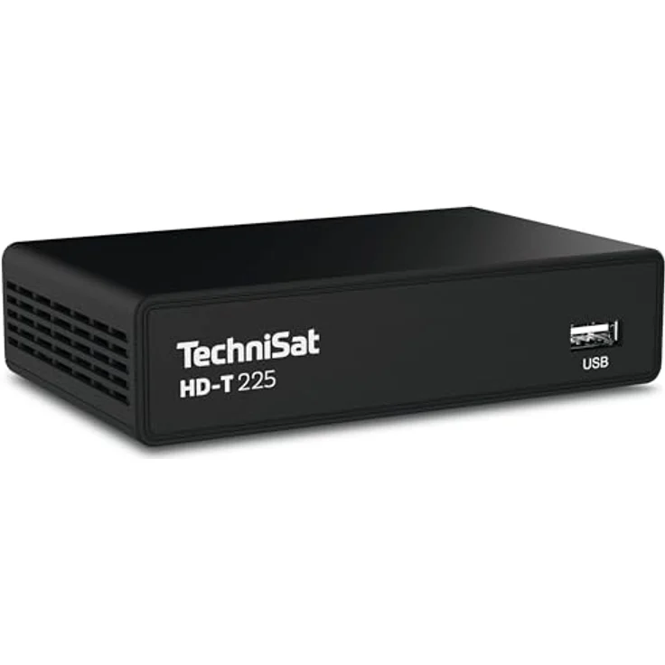 TechniSat HD-T 225, Kompakter DVB T2 HD Receiver mit HEVC H265, USB Mediaplayer, HDMI, SCART, 12V tauglich, schwarz – Bild 1