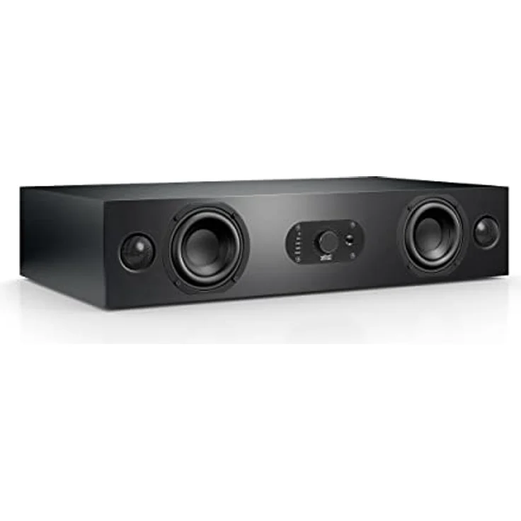 Nubert nuBoxx AS-225 max | Schwarze Soundbar mit schwarzer Front | Soundplate für Streaming | TV-Lautsprecher mit Bluetooth aptX HD | Soundbase mit 180 W | Stereobase mit Sprachoptimierung | Sounddeck – Bild 1