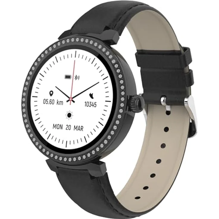 Denver Smartwatch SWC-342, Bluetooth Smartwatch mit Herzfrequenzsensor und IP67-Wasserdichtigkeit, schwarz – Bild 2