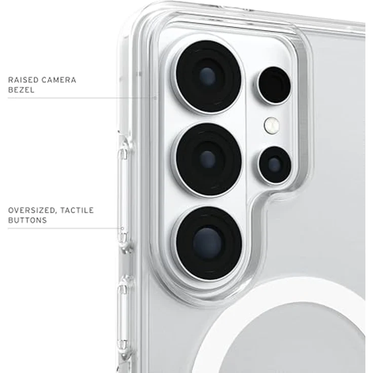 URBAN ARMOR GEAR Scout Clear Case für Samsung Galaxy S26 Ultra, UV beständig, Wireless Charging, magnetisches Aufladen, erhöhter Rand, Ice (transparent) / weiß – Bild 4