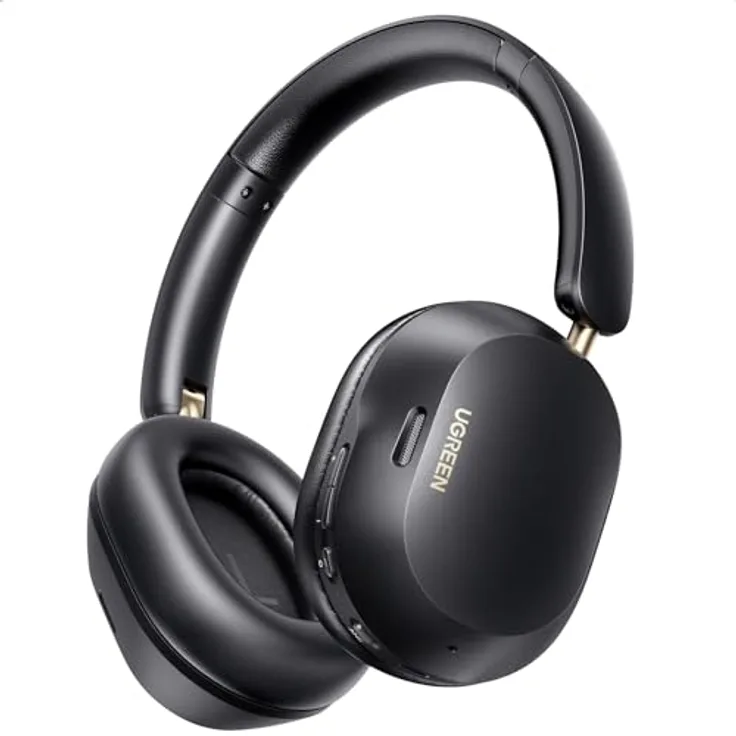 UGREEN HiTune Max5c Bluetooth Kopfhörer Over Ear mit Adaptive Active Geräuschunterdrückung, Hi-Res Sound, 75h Akku (Schwarz)
