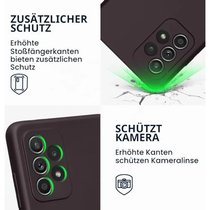 kwmobile Handyhülle für Samsung Galaxy A52/A52 5G/A52s 5G - weiche Silikon Case in Metallic Brombeere mit rutschfester und reißfester Schutzhülle – Bild 3