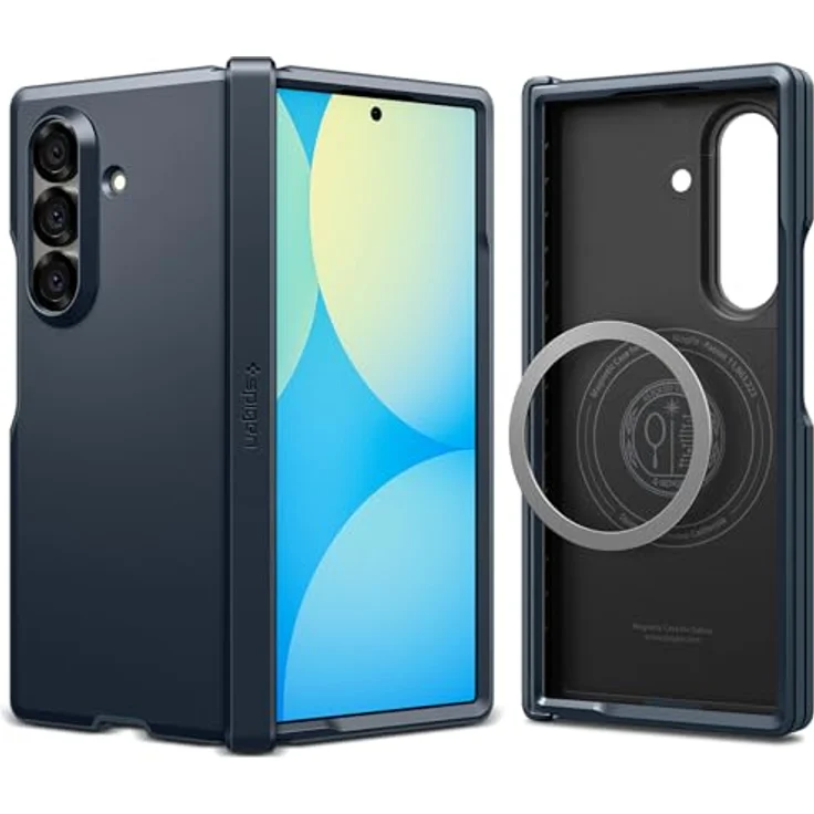 Spigen Tough Armor Pro MagFit Hülle für Samsung Galaxy Z Fold 7, Kompatibel mit MagSafe, Metall Slate, Scharnierschutz, Air Cushion Technologie, 100.000-fach getestet – Bild 1