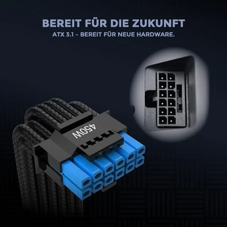 Lian Li RB Series 650 Watt Netzteil, 80 PLUS Bronze, teilmodular, PCIe 5.1, ATX 3.1, schwarz – Bild 3