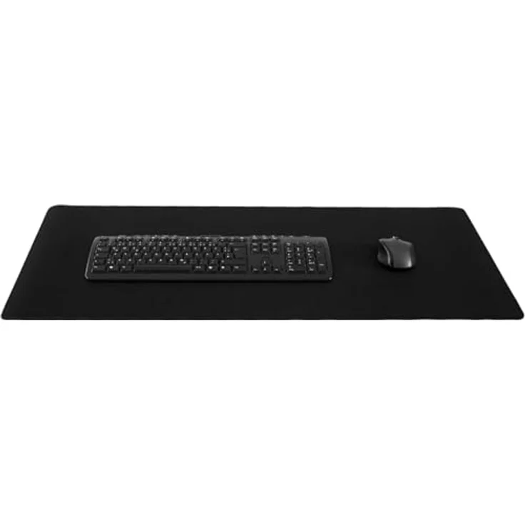 Silent Monsters Mauspad XXL 900 x 400 mm, rutschfestes und leises Gaming Mousepad mit vernähtem Rand, kompatibel mit allen Mausarten, Schwarz – Bild 1