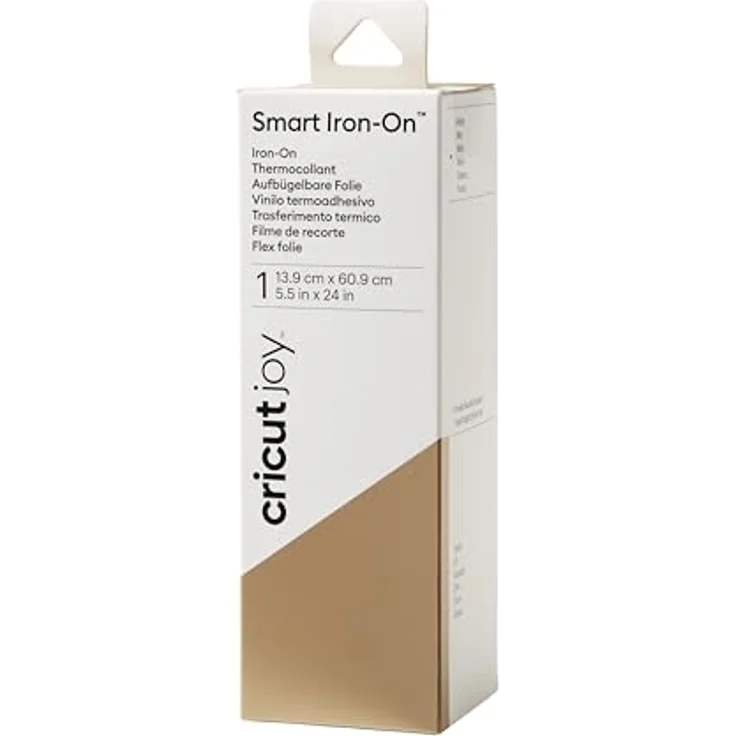 Cricut Joy Smart Iron-On, Gold, 609,6 mm x 139,7 mm, für hervorragende Ergebnisse auf verschiedenen Materialien – Bild 1