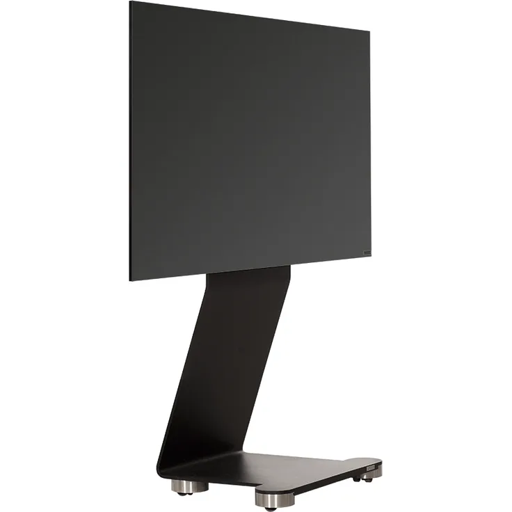 Wissmann Designer TV-Halter swing art 120-ST, Standversion mit unsichtbaren Rollen, schwarz für TV 40“-65“