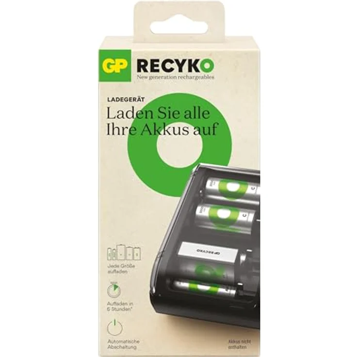 GP RECYKO Universal USB Ladegerät Modell GP B631 (Für alle Handelsüblichen AA, AAA, C, D, 9V Akkus) – Bild 2
