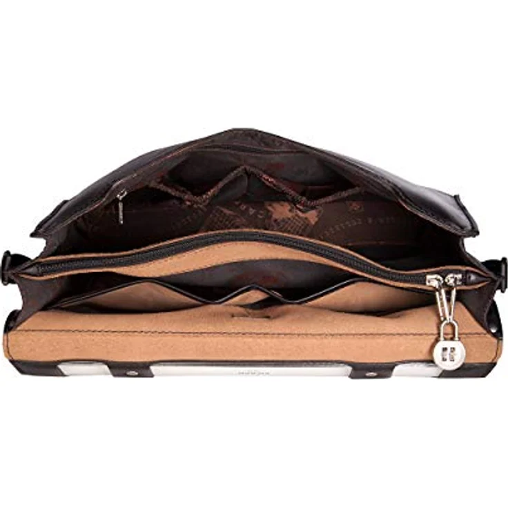 Picard Aktentasche Toscana, Laptoptasche aus 100% Rindsleder, Schwarz, 27 x 37 x 10 cm, 10 L Volumen – Bild 2