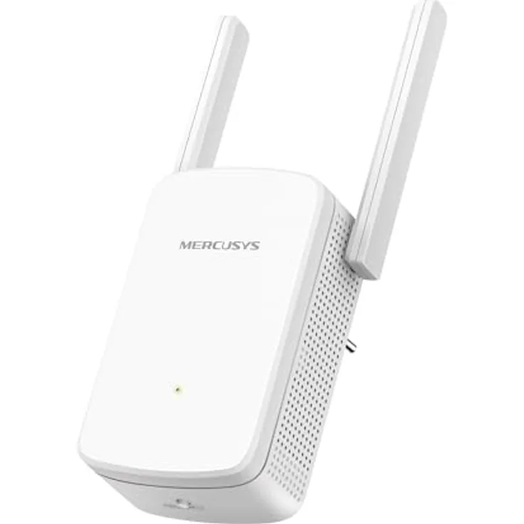 Mercusys ME12 WLAN Verstärker & Repeater, 300 Mbit/s, 2 × externe Antennen, App-Steuerung, Zugriffskontrolle, kompatibel mit allen gängigen WLAN-Geräten