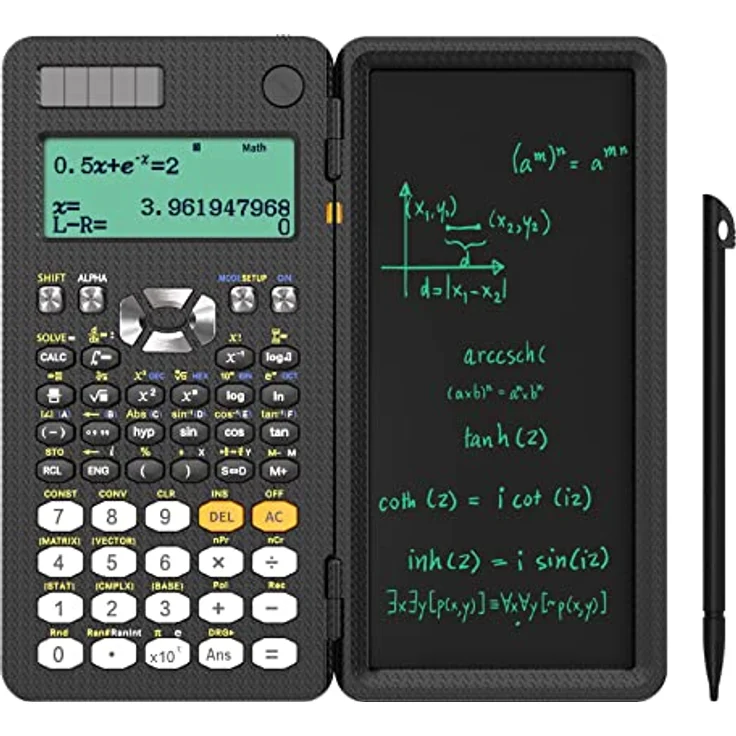 NEWYES Scientific Taschenrechner 417 Funktionen Engineering Calculator mit Schreibtafel und Stift für Studenten, Lehrer, Ingenieure, Solar und Batterie Dual Stromversorgung – Bild 1