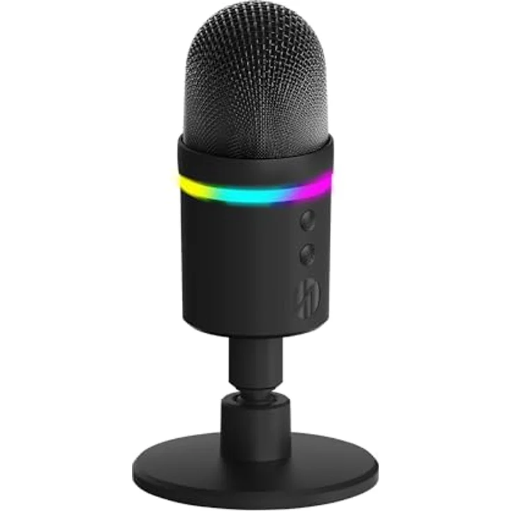 Stealth Streaming-Mikrofon Streaming Mikrofon mit LED Beleuchtung in schwarz – Bild 2