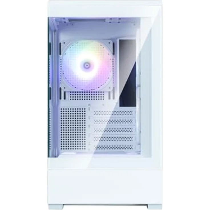 Zalman P30 V2 PC-Gehäuse, Mini-Tower mATX mit RGB-Beleuchtung und Tempered Glass – weiß, Platz für bis zu 9 Lüfter und 360 mm Radiatoren – Bild 3