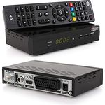 RED OPTICUM NYTROBOX AX S2 Sat Receiver mit Aufnahmefunktion I Digitaler Satelliten-Receiver HD 1080p - HDMI - SCART - USB - Coaxial Audio I 12V Netzteil ideal für Camping I DVB-S2 Receiver Schwarz