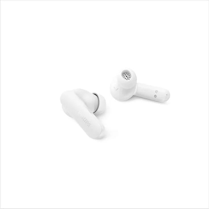 Philips TAT2200WT/00, True-Wireless Kopfhörer mit Active Noise Cancelling (ANC), Google Assistant und Siri, Weiß – Bild 7