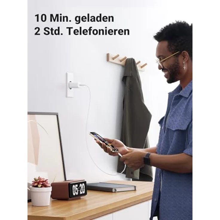 Ugreen USB-C+USB-C 40W PD Wall Charger (20W+20W) EU White – Bild 5