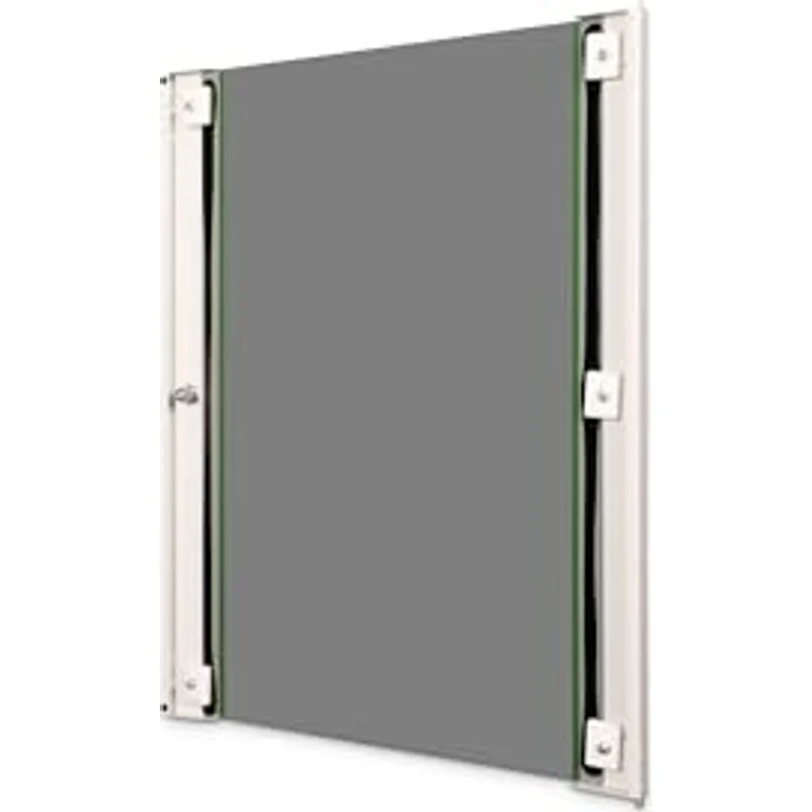 Digitus DN-19 D-16-U, Fronttür aus Sicherheitsglas mit Stahlrahmen für 16U Wandgehäuse, grau, inklusive Schloss und Schlüssel – Bild 2