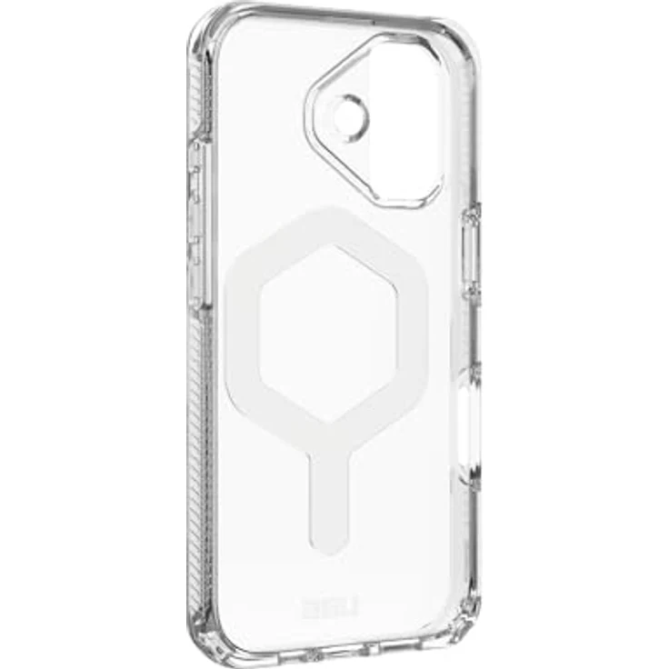 URBAN ARMOR GEAR Plyo MS Case für Apple iPhone 17, transparente Hülle mit Wireless Charging, sturzfesten Air-Soft Ecken und erhöhtem Rand, Ice/weiß – Bild 5