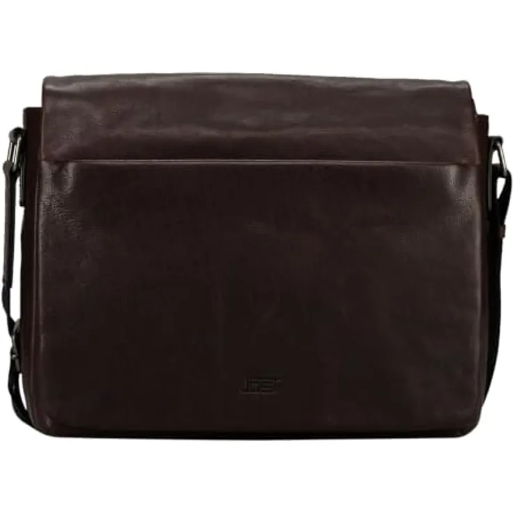 Jost Glasgow Aktentasche Leder mit RFID Schutz, 34 cm Laptopfach, braun