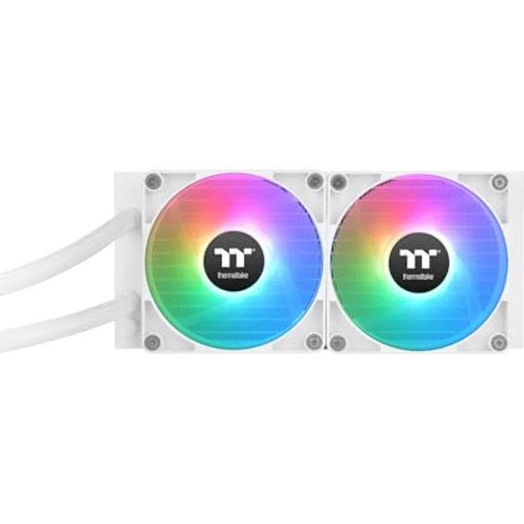 Thermaltake TH240 V2 ARGB Sync CPU Liquid Cooler Snow Edition All-In-One - Für kleine und mittlere Gehäuse geeignet, Abstimmung mit CT120 ARGB-Lüftern möglich, Infinity-Mirror-Design, Intel & AMD kompatibel – Bild 5