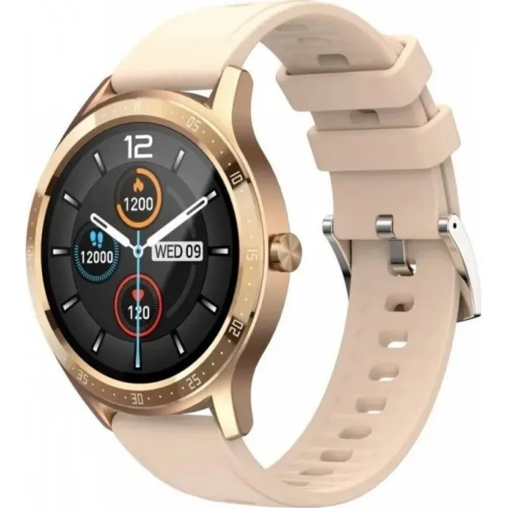 MAXCOM FW43 Cobalt 2 Gold Connected Smartwatch, wasserdicht, lange Akkulaufzeit, GPS-Funktion