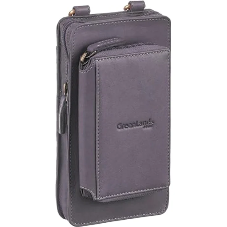 Greenland Nature Nature Soft Handytasche Geldbörse aus 100% Leder, lila, 11 cm x 6 cm x 20 cm – Bild 2