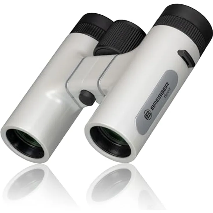 BRESSER Spirit Kompakt-Fernglas 6x24, 6-fache Vergrößerung mit volle Mehrschichtvergütung, weiß