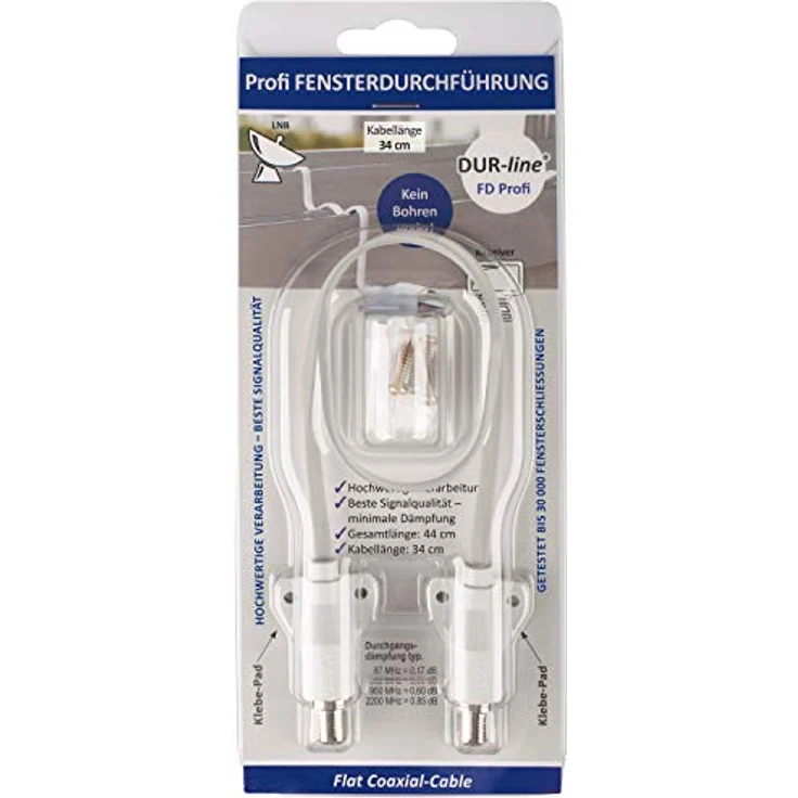 DUR-line Profi Fensterdurchführung 34 cm mit Alukern weiß – Bild 8