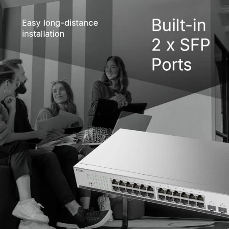 Zyxel GS1915-26v2 Smart Managed Switch, 26-Port mit 24x Gigabit RJ45 und 2x Gigabit SFP, Layer 2 Switching, 52 Gbit/s Kapazität – Bild 5